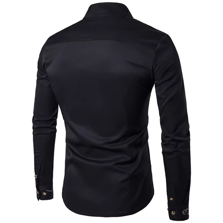 Nils | Chemise à col montant pour hommes | Manche Longue