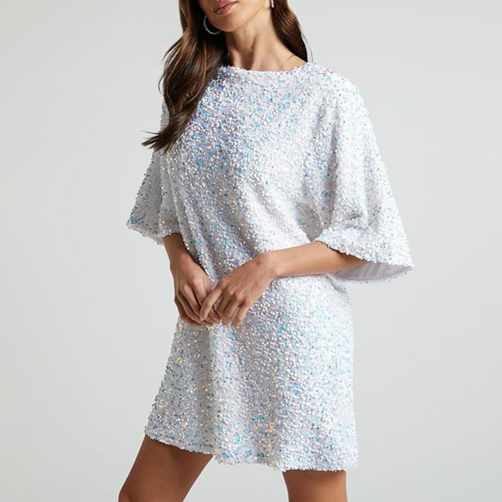 Annunziata | Robe pailletés pour femme | Manches Cloche