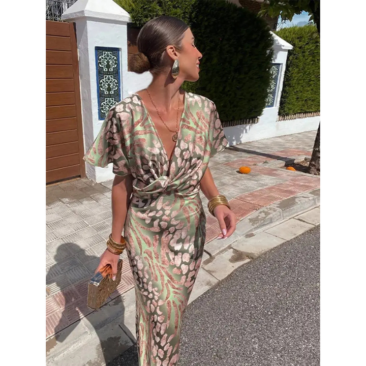 Josie | Robe Pour Femme Avec Décolleté En V | Vert