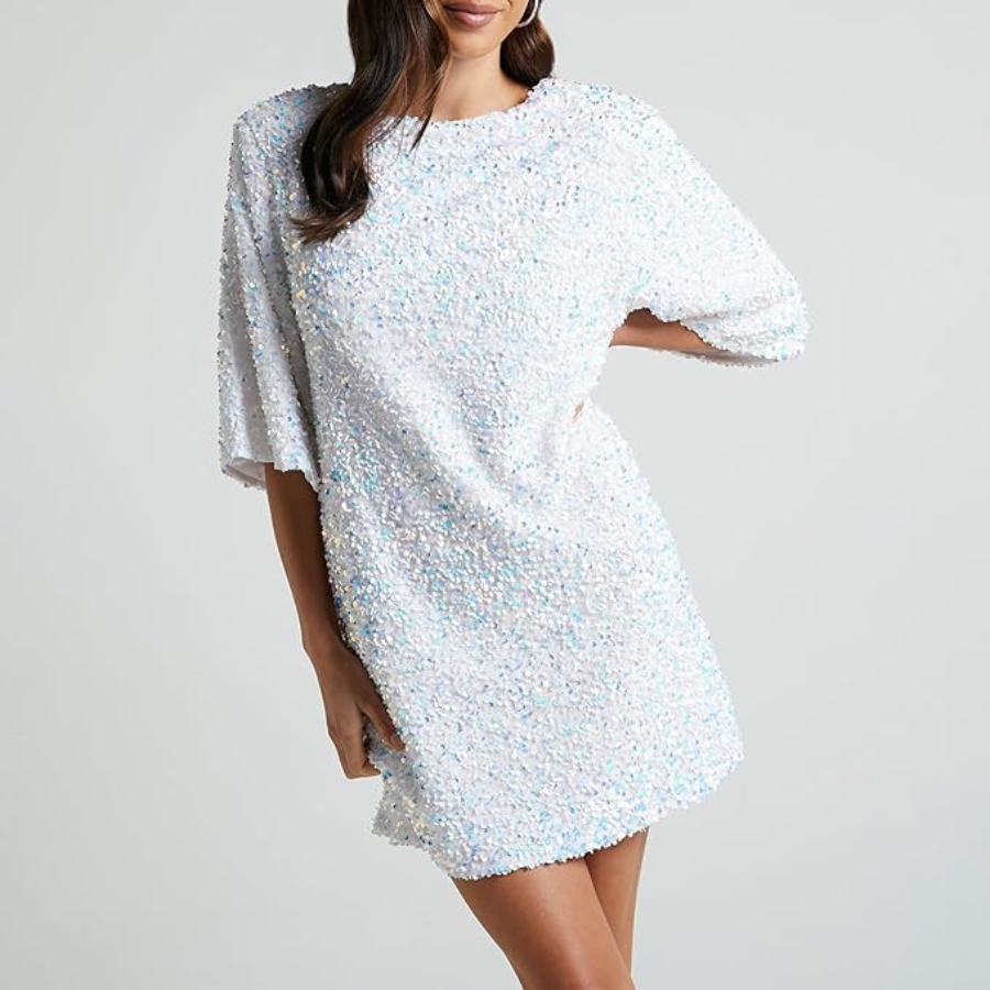Annunziata | Robe pailletés pour femme | Manches Cloche