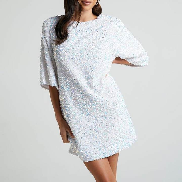 Annunziata | Robe pailletés pour femme | Manches Cloche