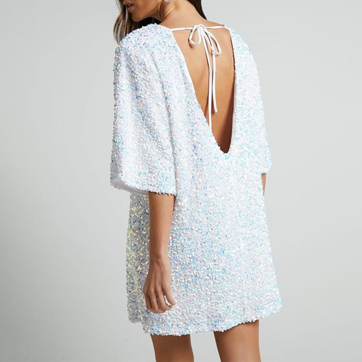 Annunziata | Robe pailletés pour femme | Manches Cloche
