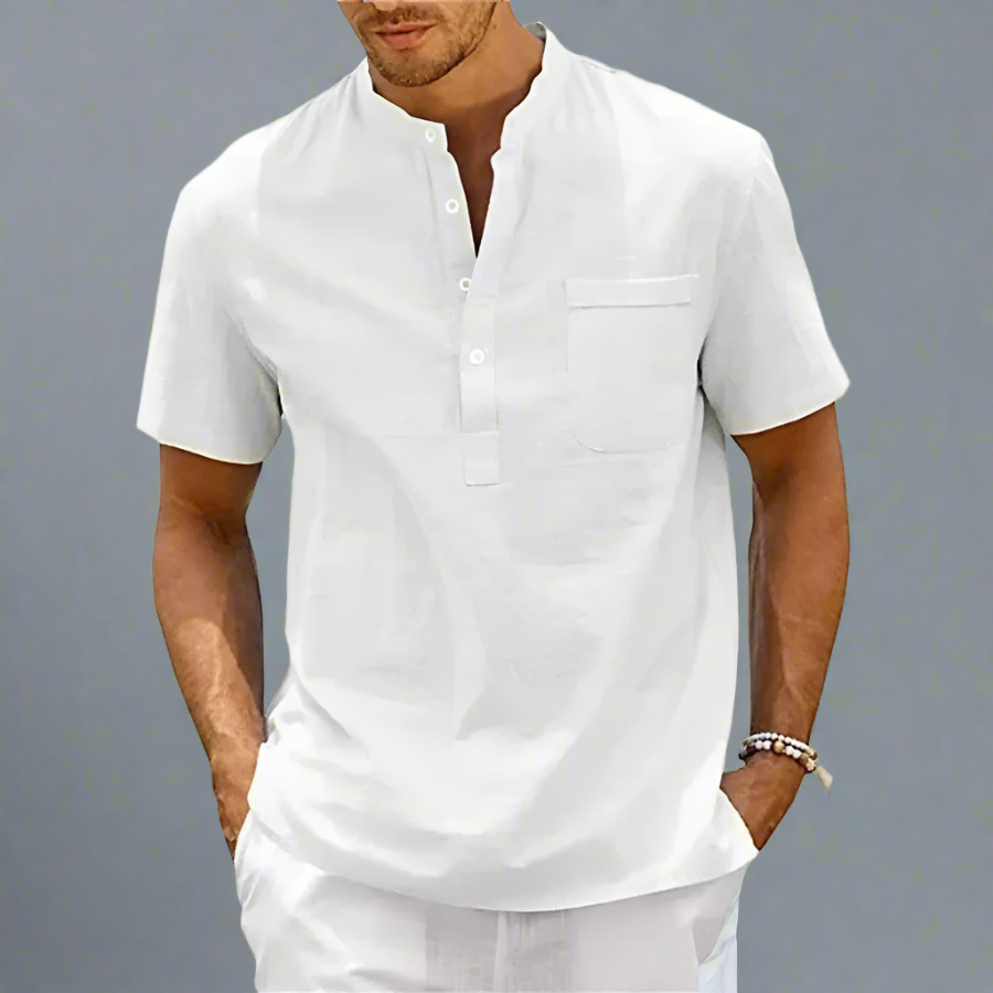 Emilo | Chemise en lin pur pour homme | Manche courte