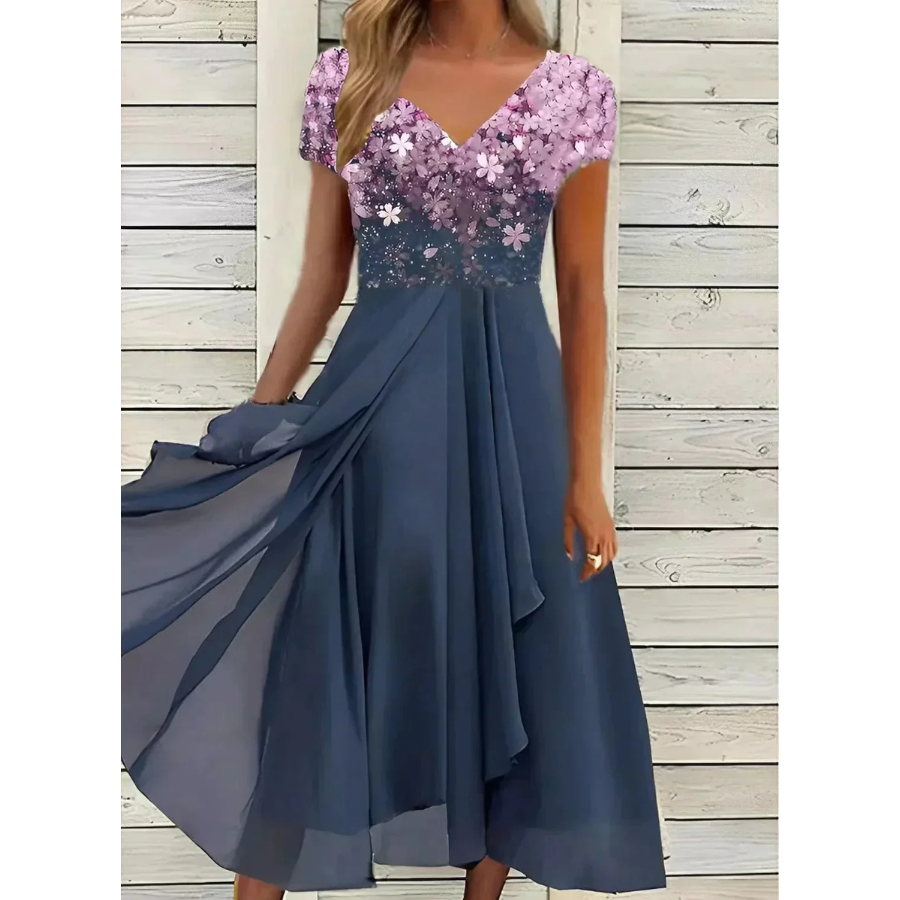 Veerle | Robe d'été à fleurs pour femme | Midi