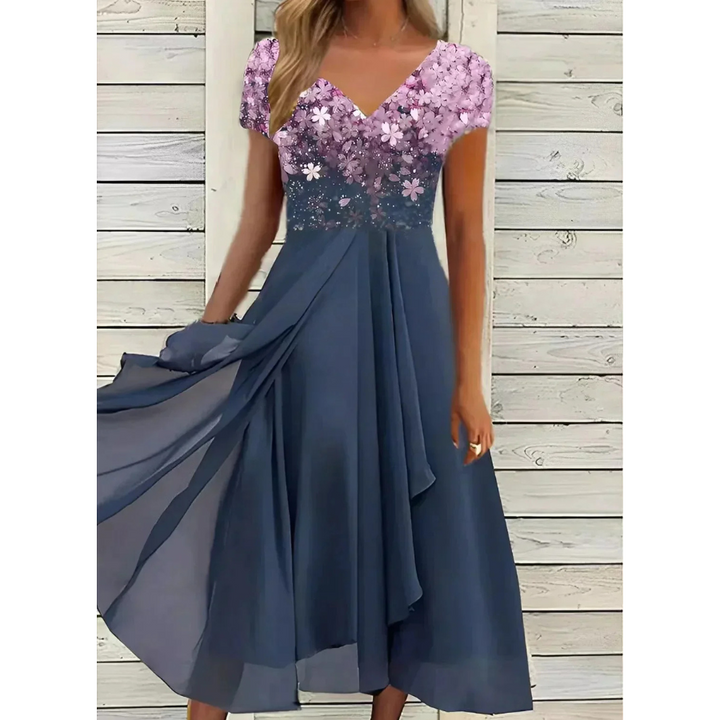 Veerle | Robe d'été à fleurs pour femme | Midi
