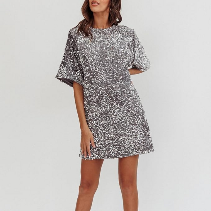 Annunziata | Robe pailletés pour femme | Manches Cloche