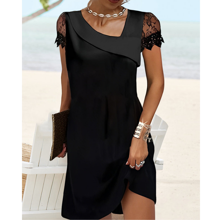 Leora | Robe De Soirée Noire Pour Femme | Mini