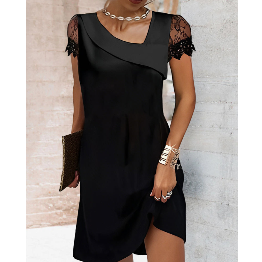 Leora | Robe De Soirée Noire Pour Femme | Mini