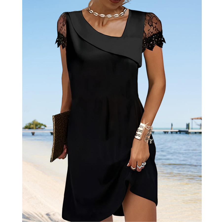Leora | Robe De Soirée Noire Pour Femme | Mini