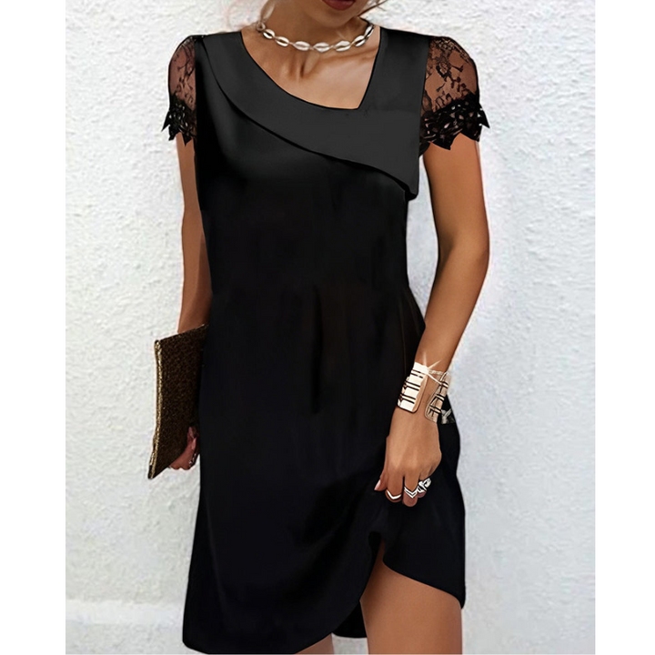 Leora | Robe De Soirée Noire Pour Femme | Mini