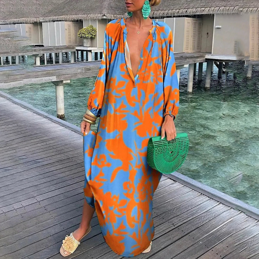 Zora | Robe de plage bohème longue pour femme | Maxi