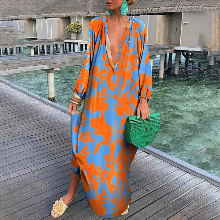 Zora | Robe de plage bohème longue pour femme | Maxi