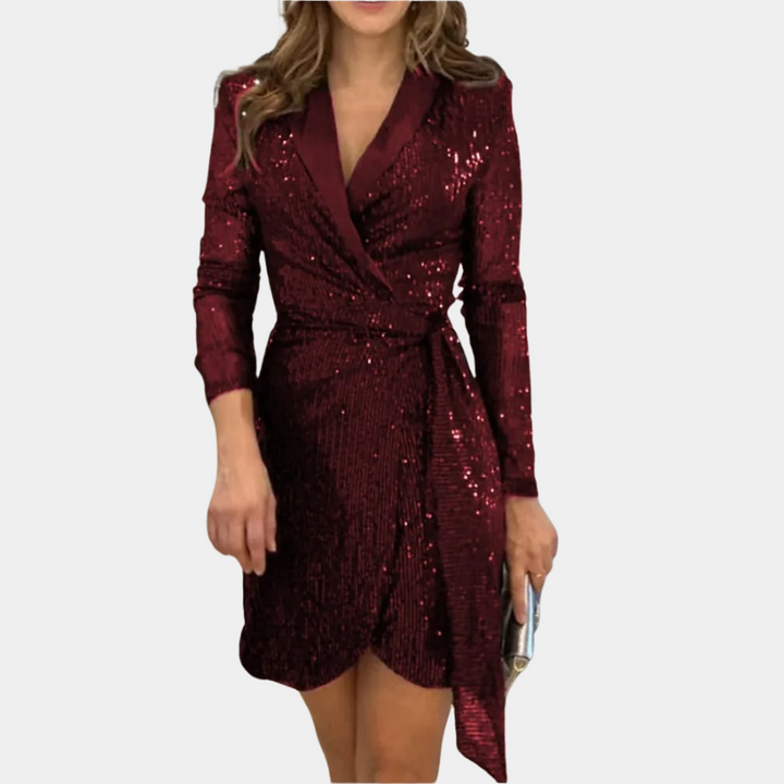 Romane | Robe de soirée à paillettes chic pour femme | Mini