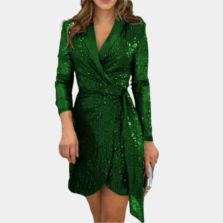 Romane | Robe de soirée à paillettes chic pour femme | Mini