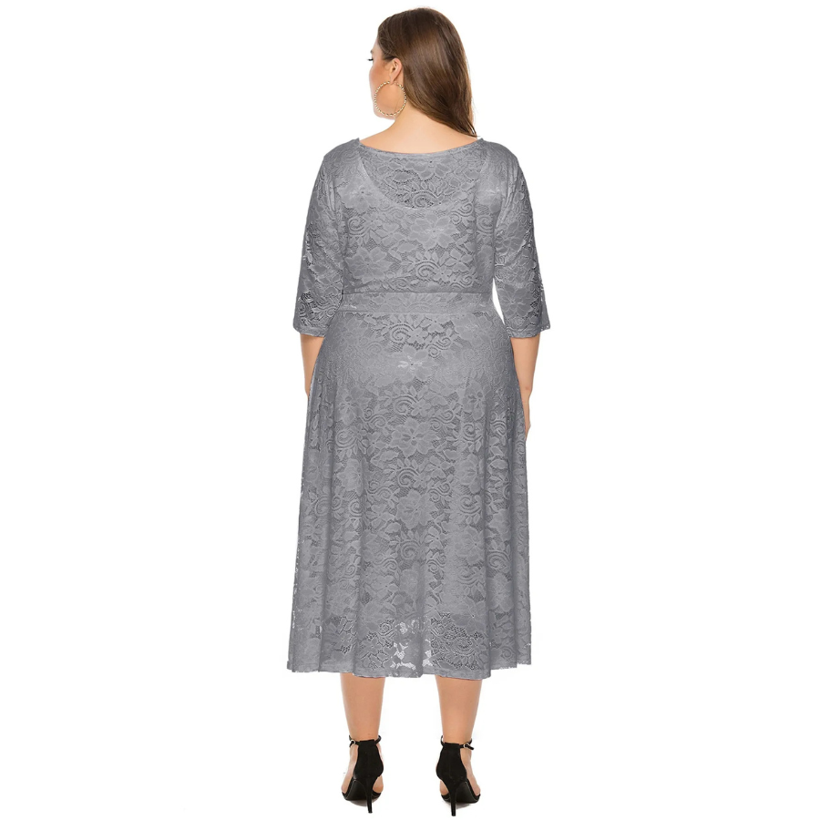 Karoline | Robe d'invitée de mariage grande taille pour femme | Midi