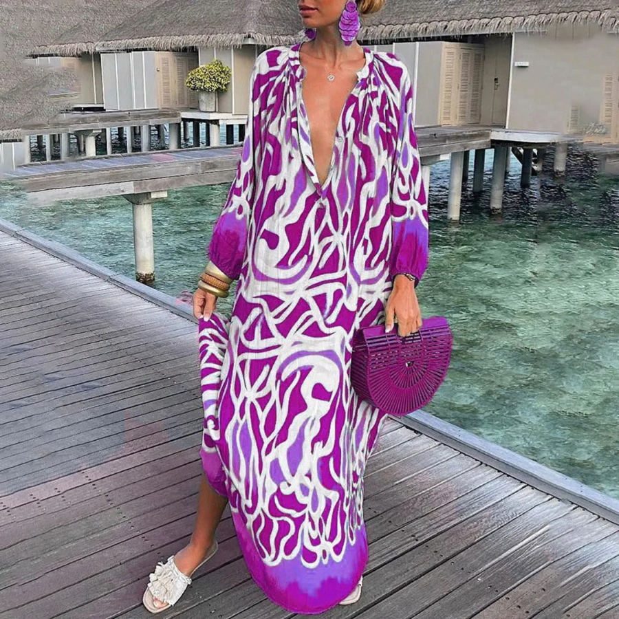 Zora | Robe de plage bohème longue pour femme | Maxi
