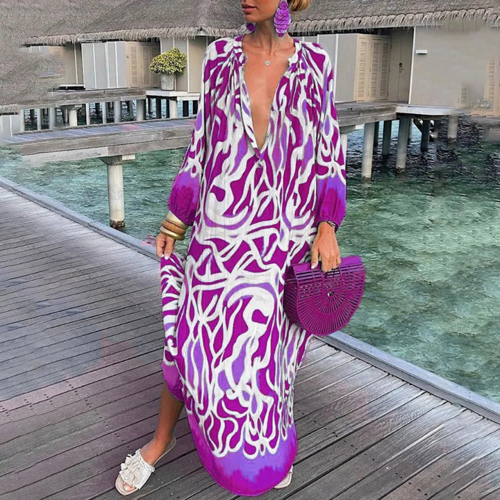 Zora | Robe de plage bohème longue pour femme | Maxi