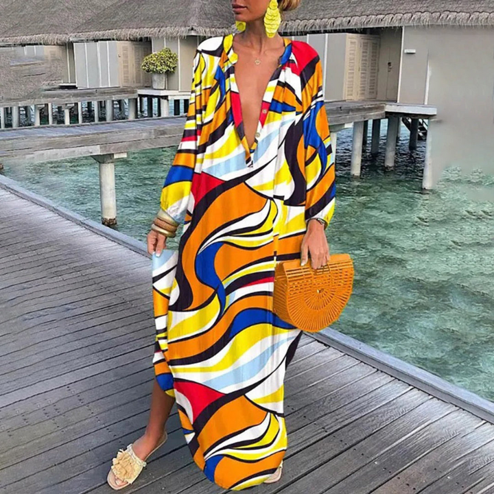 Zora | Robe de plage bohème longue pour femme | Maxi