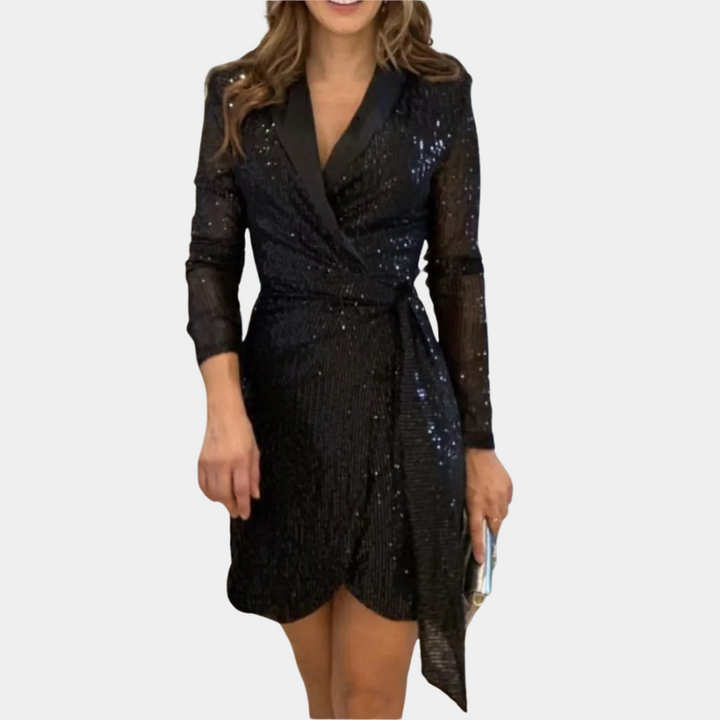 Romane | Robe de soirée à paillettes chic pour femme | Mini