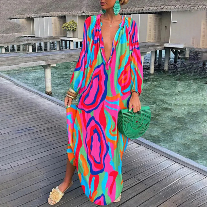 Zora | Robe de plage bohème longue pour femme | Maxi