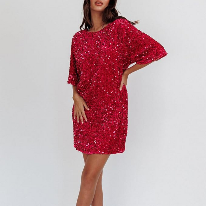 Annunziata | Robe pailletés pour femme | Manches Cloche