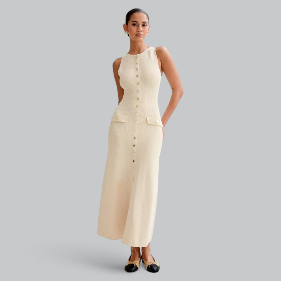 Jasmine | Robe de soirée sans manches pour femme | Maxi