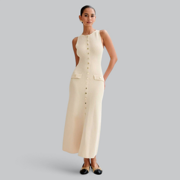 Jasmine | Robe de soirée sans manches pour femme | Maxi