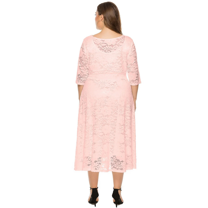 Karoline | Robe d'invitée de mariage grande taille pour femme | Midi