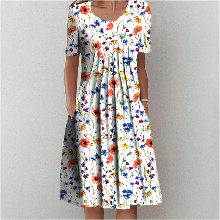 Suzanne | Robe d'été à fleurs pour femme | Midi