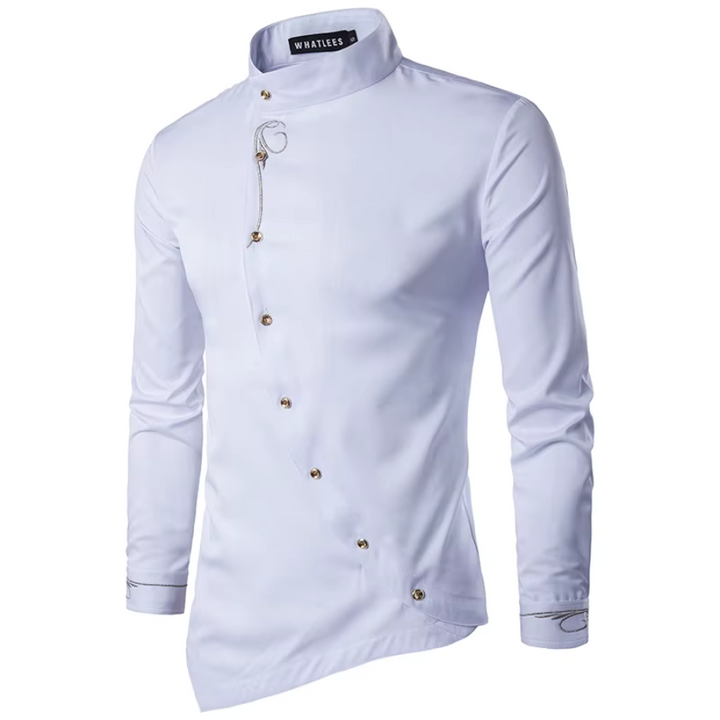 Nils | Chemise à col montant pour hommes | Manche Longue
