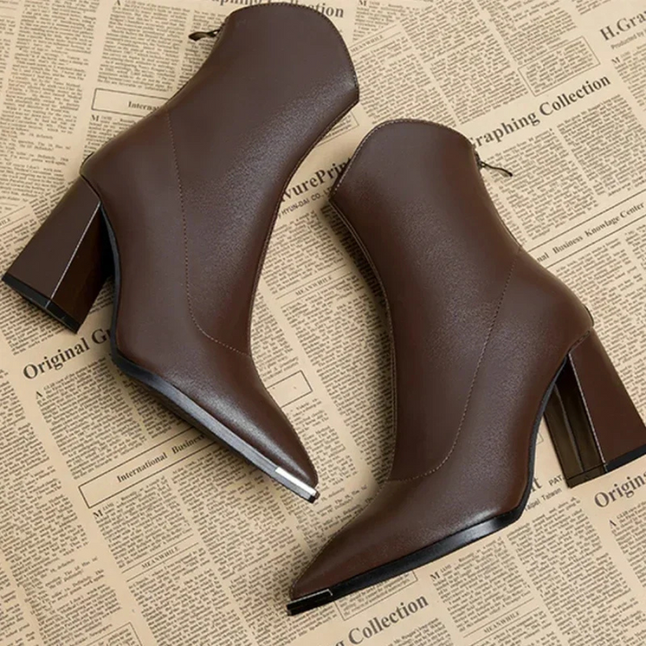 Lucie | Bottines à talons pour Femme | Fermeture Éclair