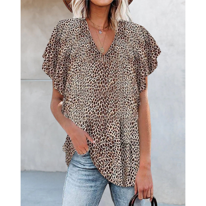 Livia | T-shirt avec col V pour Femme | Chic