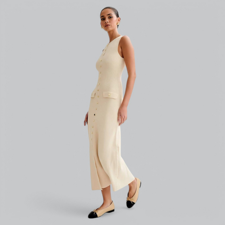 Jasmine | Robe de soirée sans manches pour femme | Maxi