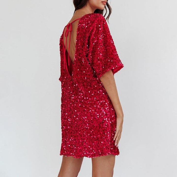 Annunziata | Robe pailletés pour femme | Manches Cloche