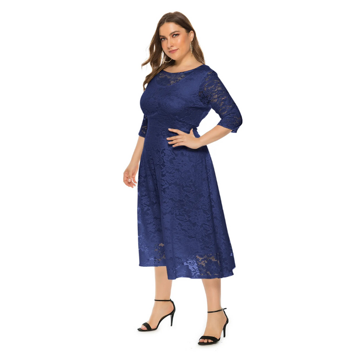 Karoline | Robe d'invitée de mariage grande taille pour femme | Midi