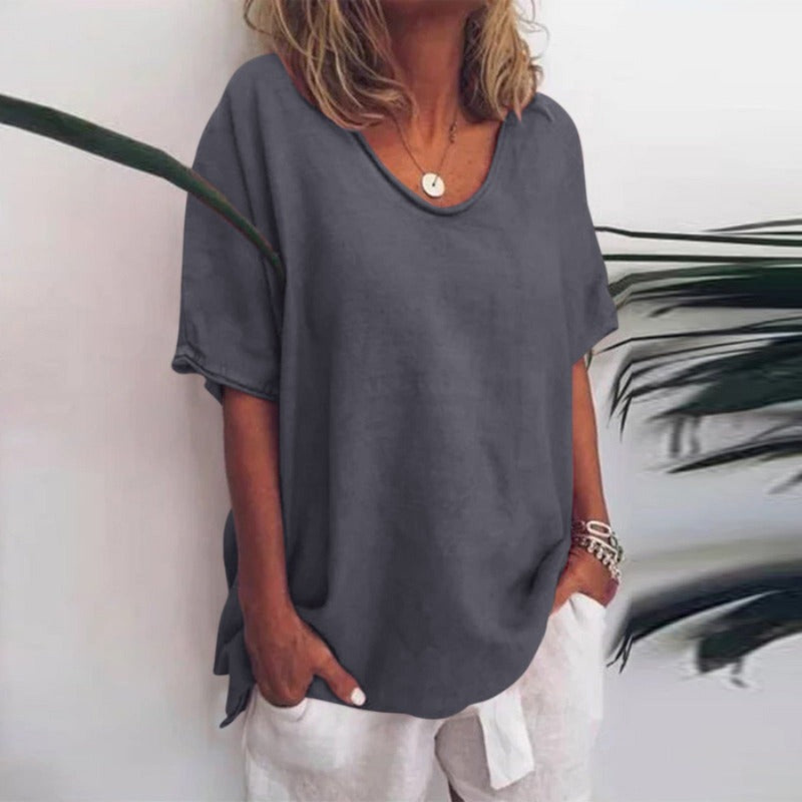 Bettina | T-shirt casual décontracté surdimensionné pour femme | Manches courtes