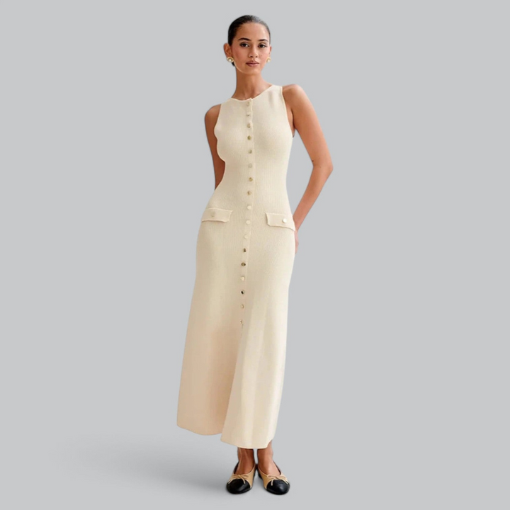 Jasmine | Robe de soirée sans manches pour femme | Maxi