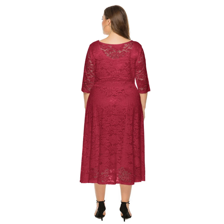 Karoline | Robe d'invitée de mariage grande taille pour femme | Midi