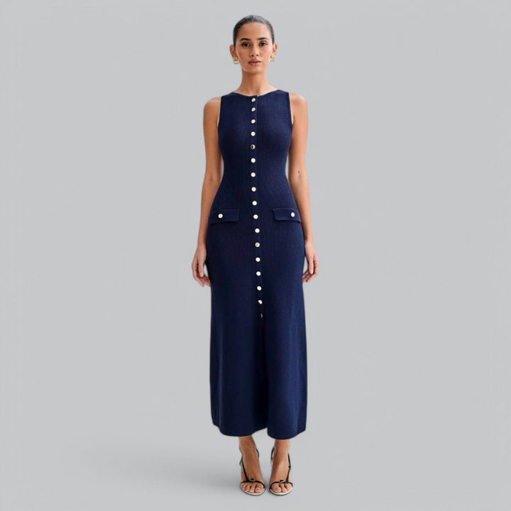 Jasmine | Robe de soirée sans manches pour femme | Maxi