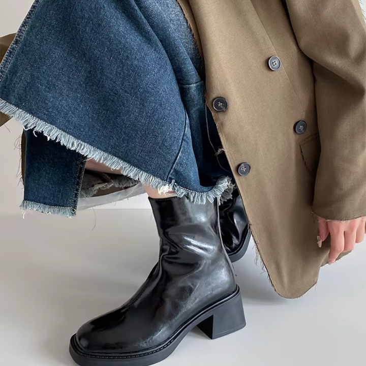 Céleste | Bottines talon bloc pour femme | Élégance
