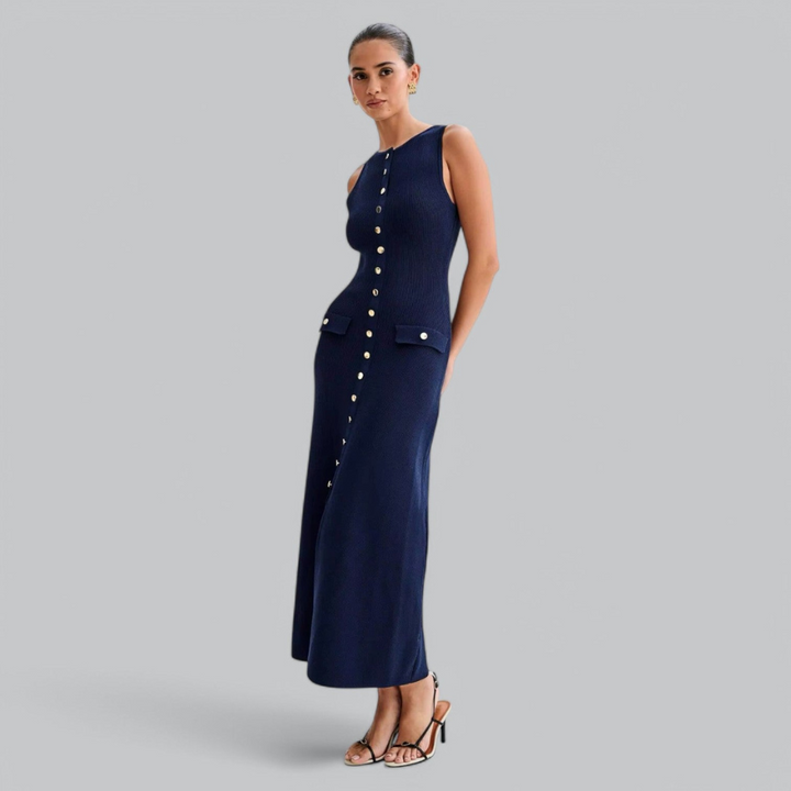 Jasmine | Robe de soirée sans manches pour femme | Maxi