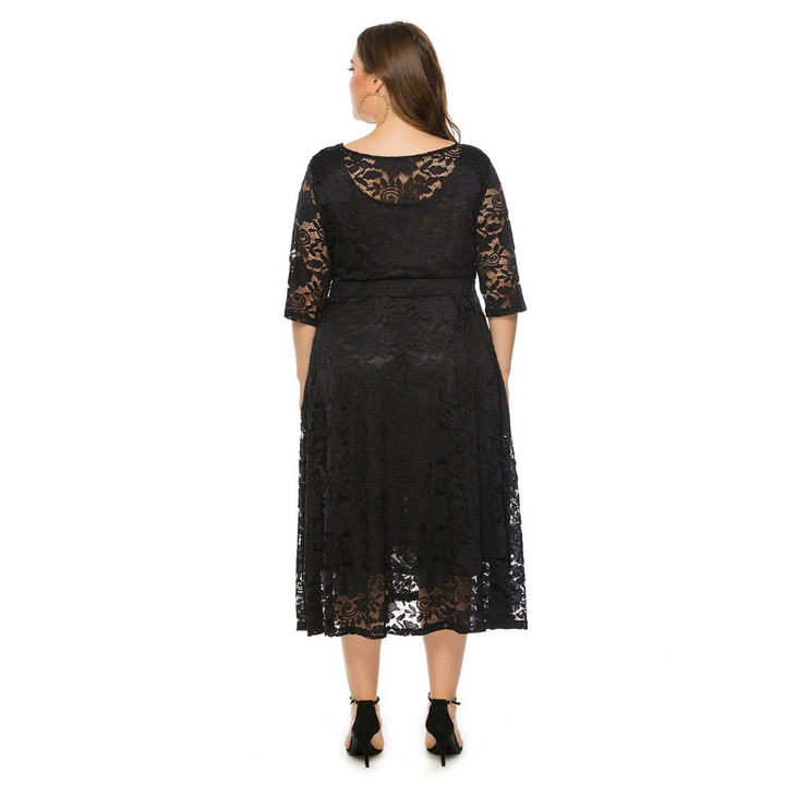 Karoline | Robe d'invitée de mariage grande taille pour femme | Midi