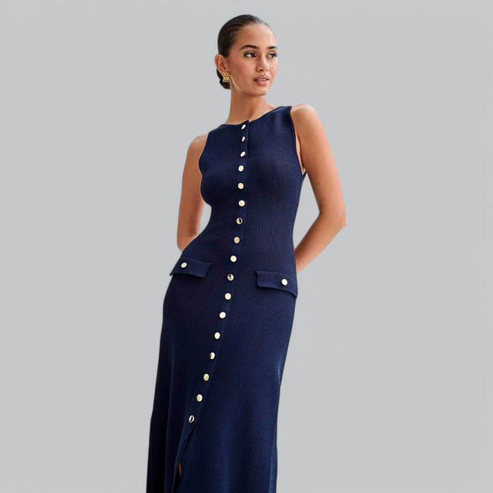 Jasmine | Robe de soirée sans manches pour femme | Maxi