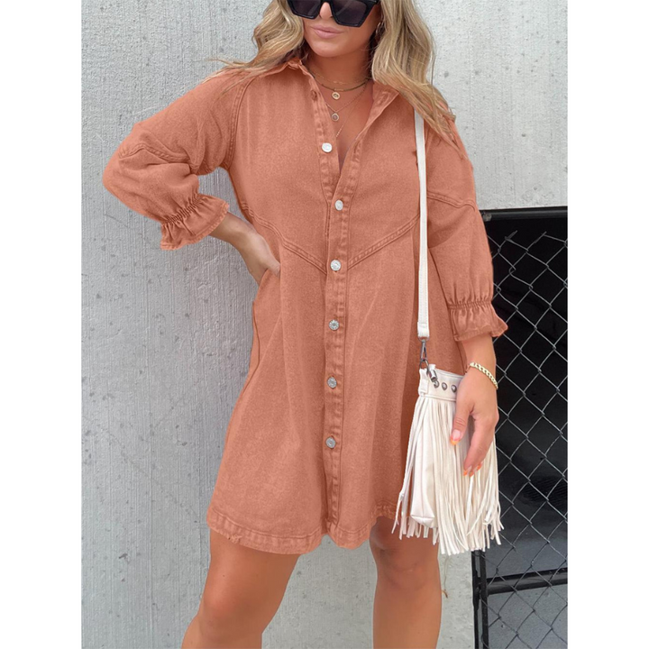 Anna | Robe d'été en jean pour femme | Midi