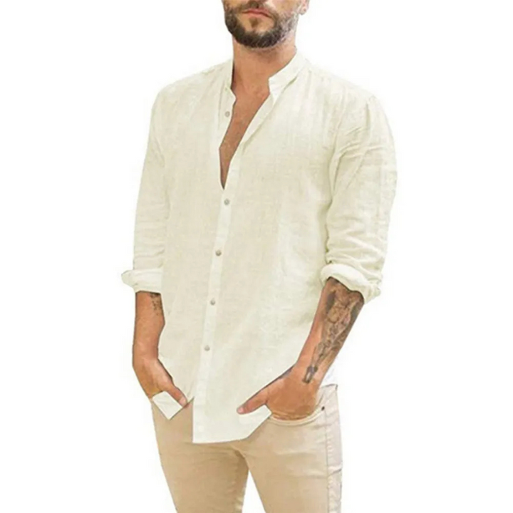 Fred | Chemise en lin pour hommes | Manche longue
