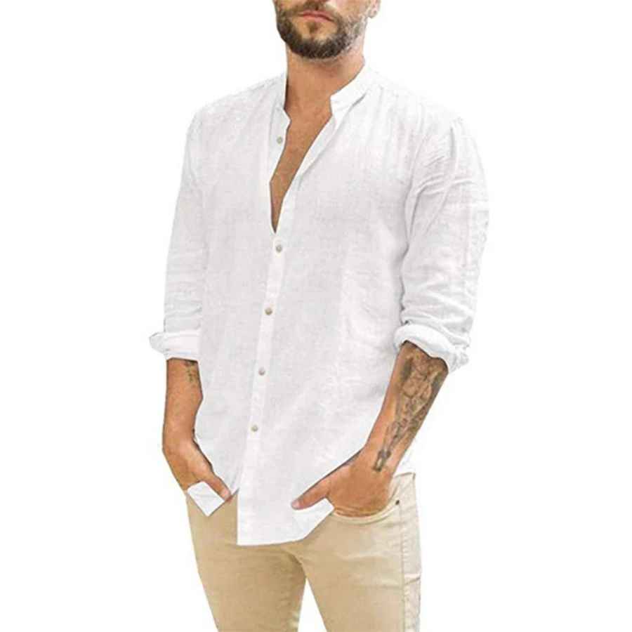 Fred | Chemise en lin pour hommes | Manche longue