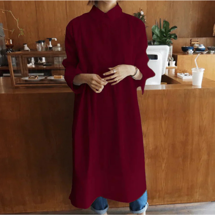 Adrienne | Robe Chemise Oversize Pour Femme | Maxi