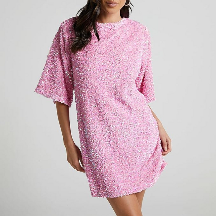 Annunziata | Robe pailletés pour femme | Manches Cloche