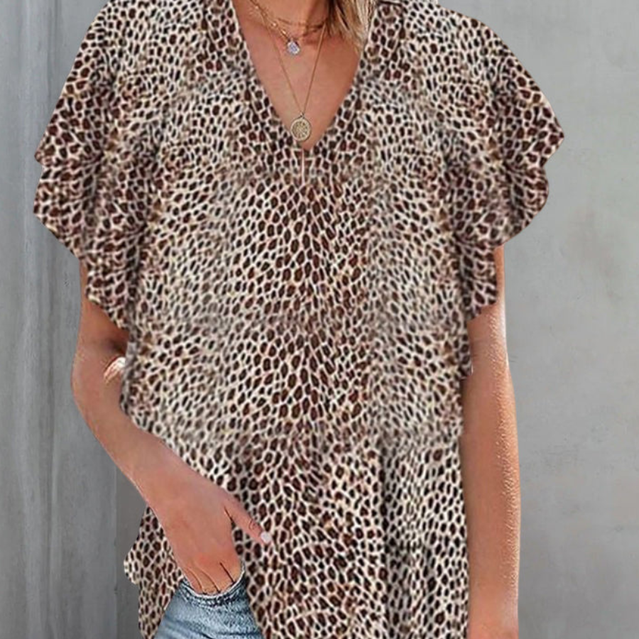 Livia | T-shirt avec col V pour Femme | Chic