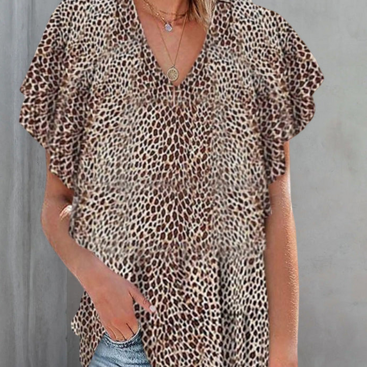 Livia | T-shirt avec col V pour Femme | Chic